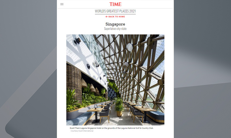 Dusit Thani Laguna Listed in TIME Magazine's World’s Greatest Places 2021