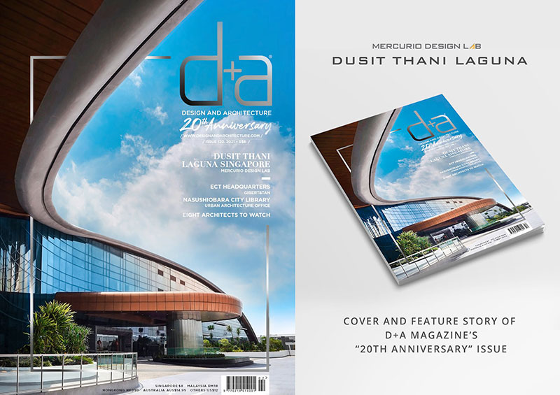 Mercurio Design Lab's Dusit Thani Laguna, Cover of d+a Magazine 20th Anniversary Special