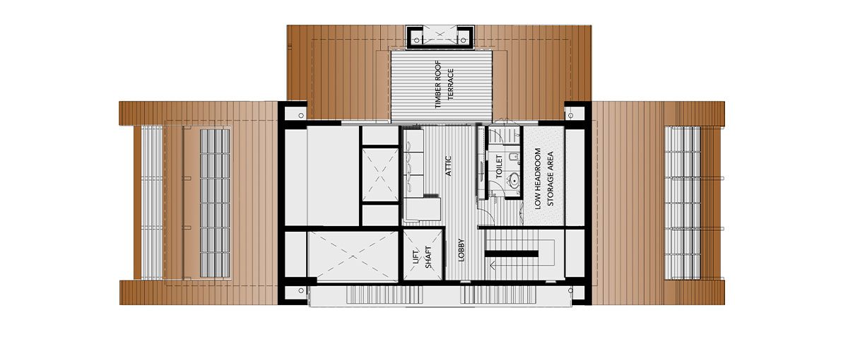 FLOOR PLAN OF THE THIRD LEVEL.