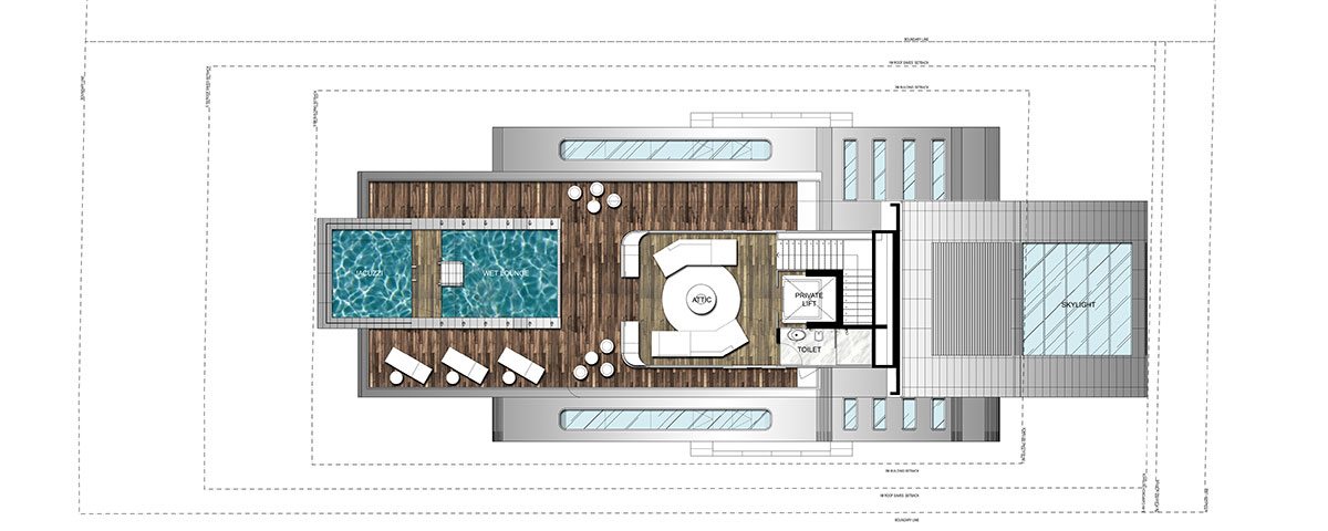 FLOOR PLAN OF THE THIRD LEVEL.