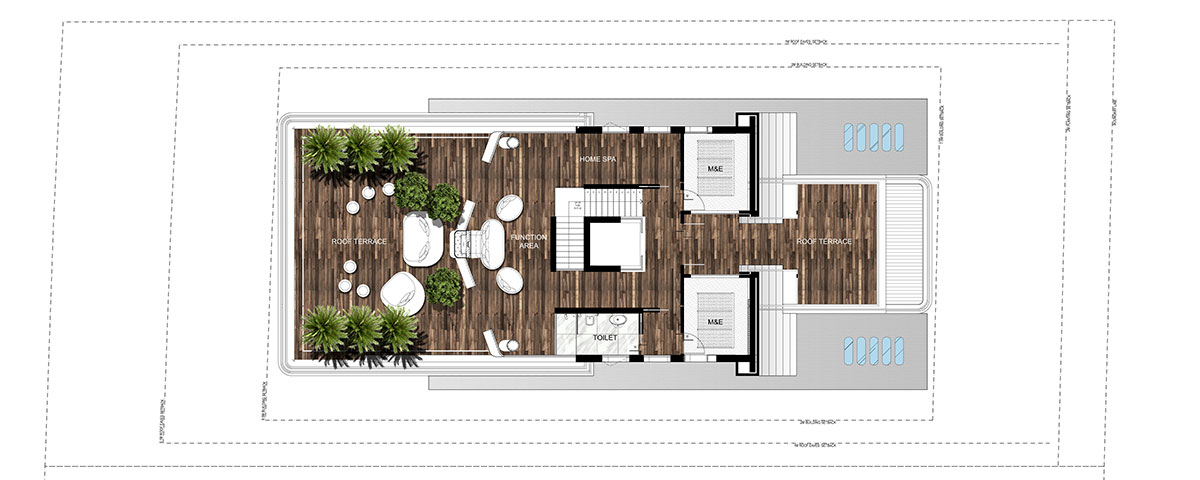 FLOOR PLAN OF THE THIRD LEVEL.