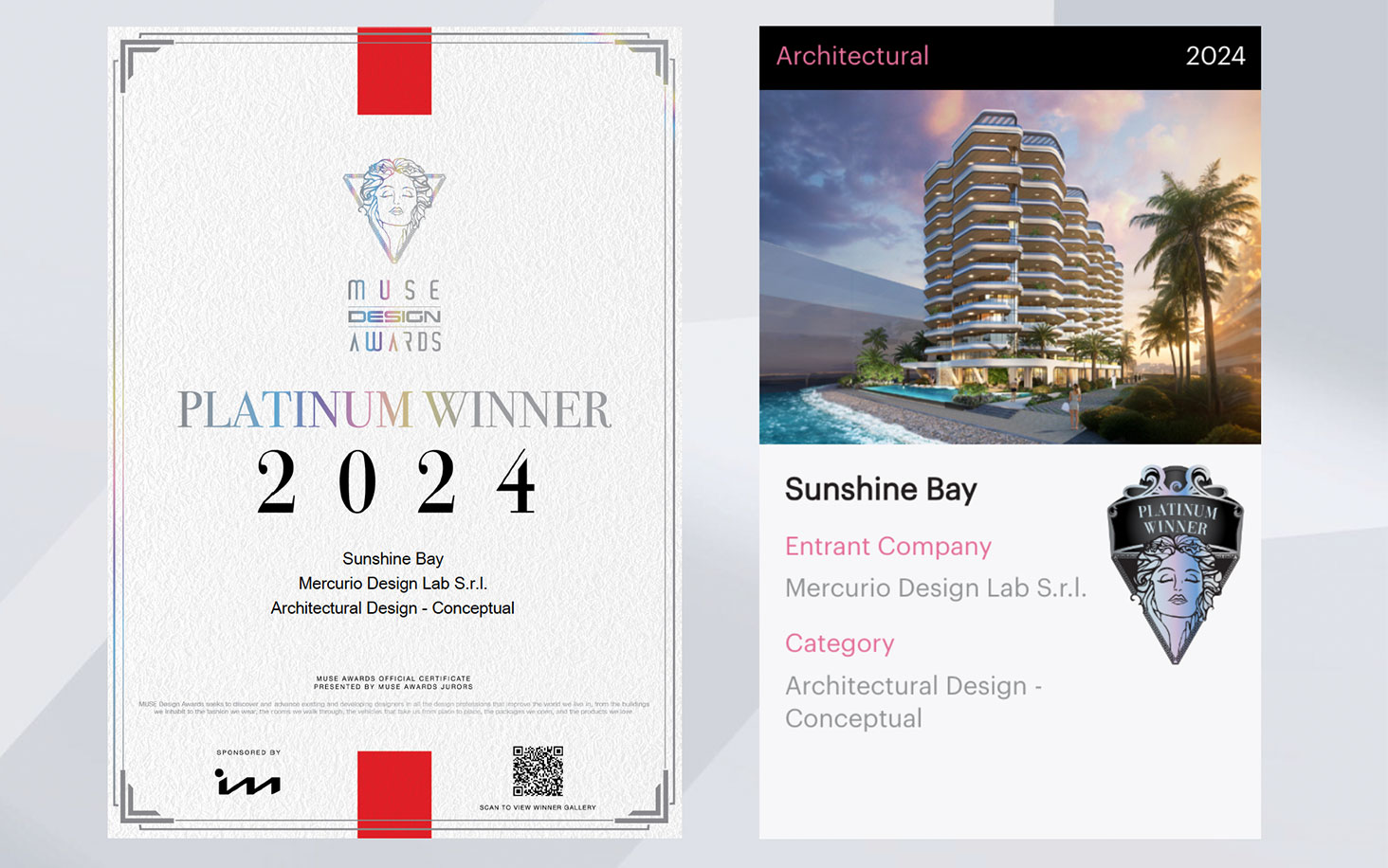 Sunshine Bay Wins Platinum at 2024 MUSE Design Awards